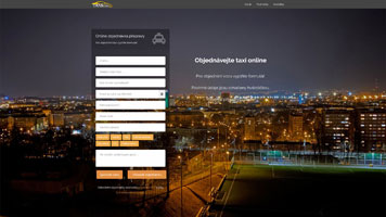 Screen z Online objednávky Taxi Ostrava